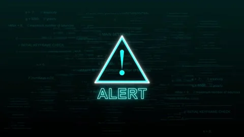 Critical alert message overlays global communication network paths. Urgent .. Stock Footage 337370356