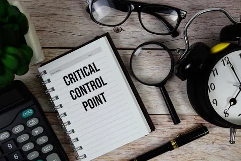 Critical Control Point (CCP) text on notepad, Business and Financial concep.. Stock Photos