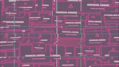 Critical error alert screens display a severe malware breach. red digital g.. Stock Footage 346968698