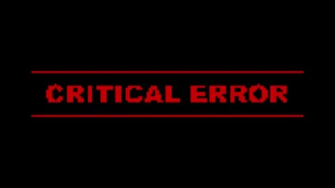 Critical Error message, signals system failure animation Stock Footage 321478647