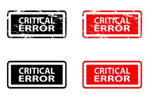 Critical error rubber stamp Stock-Illustration