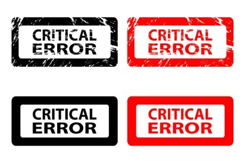 Critical error rubber stamp イラスト素材