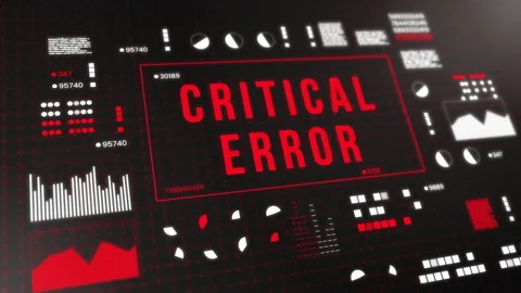 Critical error system failure alert system message Stock Footage 143992763