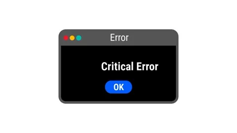 Critical Error Warning Stock Footage 336062709