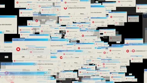 Critical Error Warning Message Stock Illustration