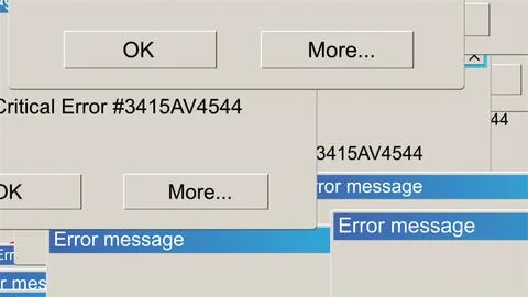 Critical Error Warning Message Stock Illustration