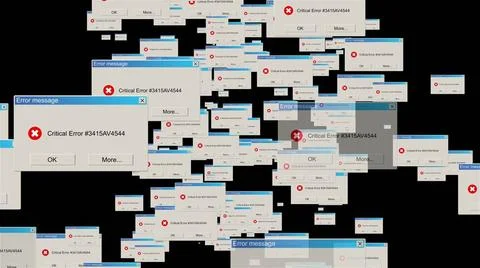 Critical errors Critical errors. Computer generated 3d render Copyright: x... Stock-Fotos