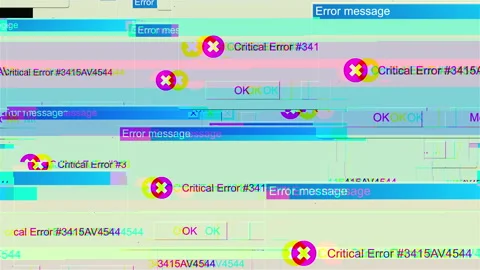 Critical Errors glitch Stock Footage 309447107