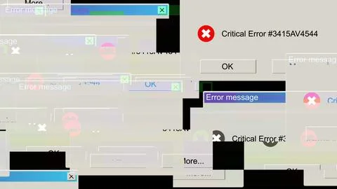Critical Errors glitch Stockillustratie