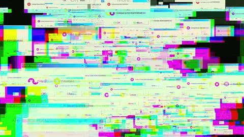 Critical Errors glitch Stock Illustration