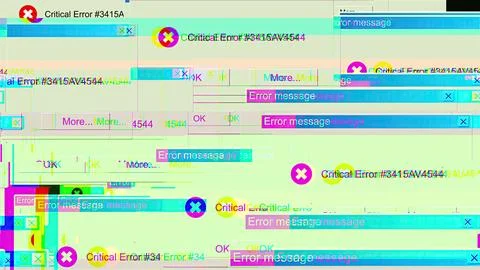 Critical Errors glitch Stock Illustration