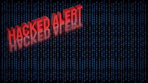 Critical Hacked Alert Cyber Security Warning 3d render. 스톡 일러스트