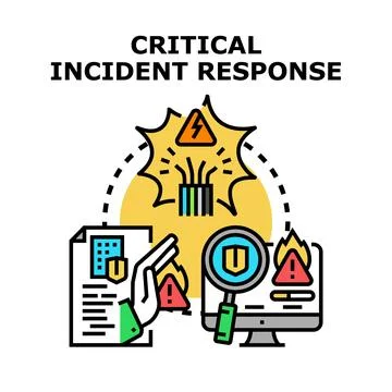Critical incident response strategy managing global network security イラスト素材