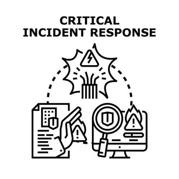 Critical incident response strategy managing global network security Stock Illustration