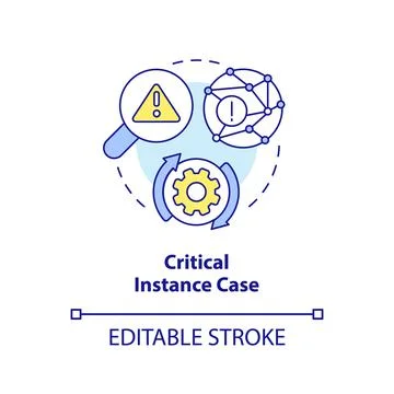 Critical instance case concept icon Stock Illustration