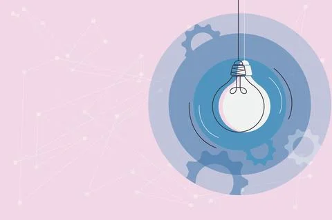 Critical Logical Thinking Concept Abstract Bright Ideas Designs Brainstorming Illustrazione stock