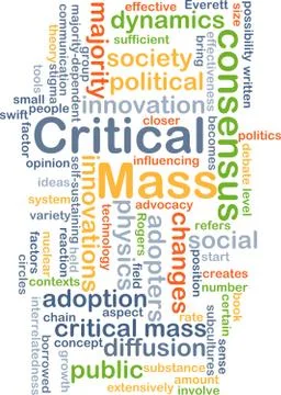 Critical mass background concept Stock Illustration