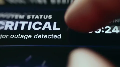Critical Power System Status Alert Video stock 338395617