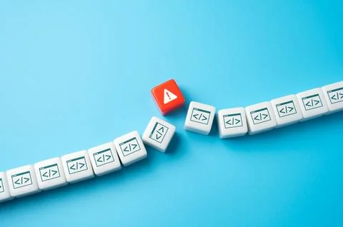 Critical program failure. Software failure. Troubleshooting. Programming. F.. 库存照片