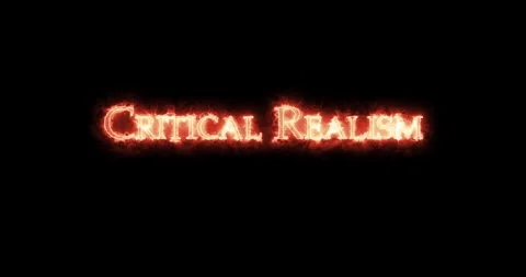 Critical Realism written with fire. Loop Stock Footage 145870563
