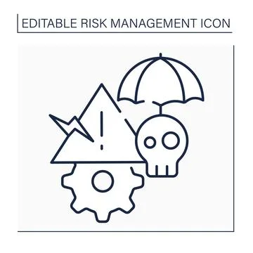 Critical risks line icon イラスト素材