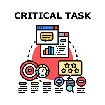 Critical task management developing strategic project solutions Stock Illustration