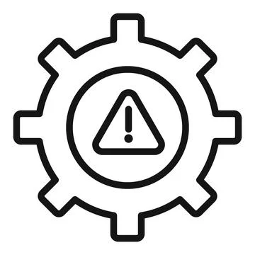 Critical Technical Alert Icon for System Notifications Stock Illustration