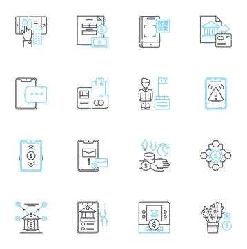 Critical-thinking and analysis linear icons set. Reasoning, Logic, Rationality Illustrazione stock