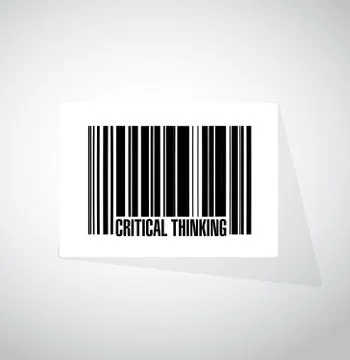 Critical Thinking barcode sign Stock-Illustration