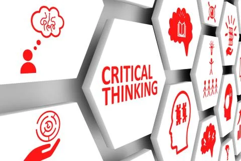CRITICAL THINKING concept cell background 3d illustration Stock Illustration