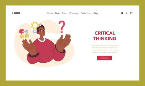 Critical Thinking concept. Flat vector illustration イラスト素材