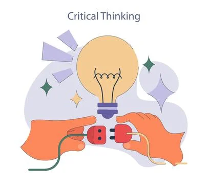 Critical Thinking concept. Illustrazione stock
