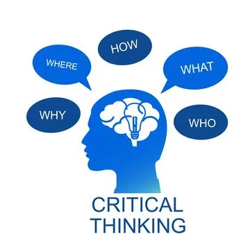 Critical Thinking concept. Profile of the head 스톡 일러스트