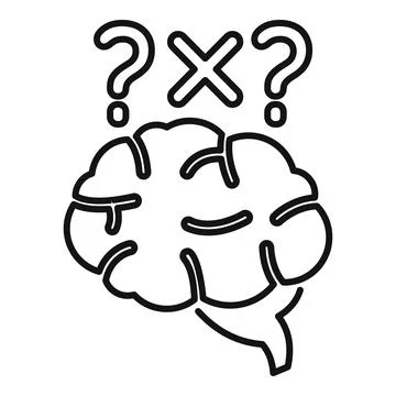 Critical thinking icon outline vector. Problem mind revolution Illustrazione stock