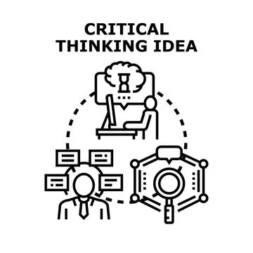 Critical thinking idea developing problem solving process concept Illustrazione stock