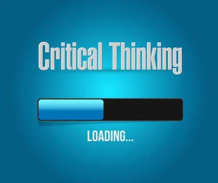 Critical Thinking loading bar sign Stock Illustration