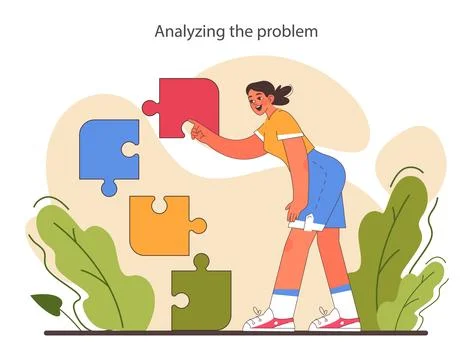 Critical thinking skill. Strategic decision-making, brainstorming イラスト素材