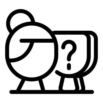 Critical thinking skills development with question mark and alarm clock symbo Stock Illustration