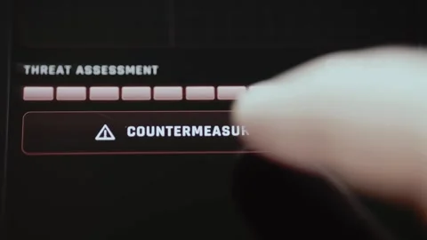 Critical Threat Assessment With Execute Countermeasures Command 4K Stock Footage 341845146