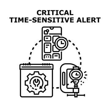 Critical time sensitive alert concept illustration Stock Illustration