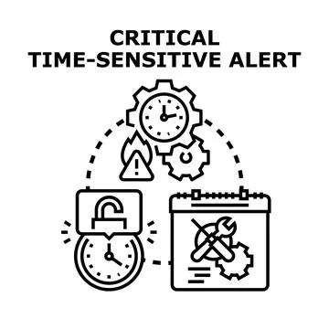 Critical time sensitive alert concept vector Stock Illustration