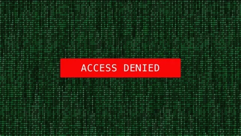 Critical Unauthorized System Access Denied Security Alert Stock Footage 337038708