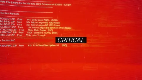 Critical on warning hack background screen Stock Footage 341452438