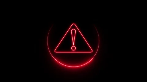 Critical warning triangle alerts equipment operators to system errors. Bold.. Stock Footage 338240342