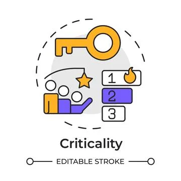 Criticality multi color concept icon Stock Illustration
