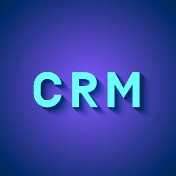 CRM 3d lettering. Customer relationship management vector illustration. Softw Stock Illustration