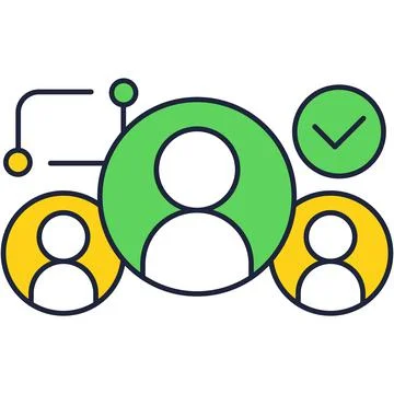 CRM account, customer database vector flat icon Stock Illustration