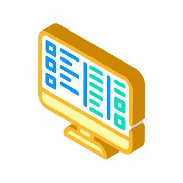 Crm crew resource management isometric icon vector illustration イラスト素材