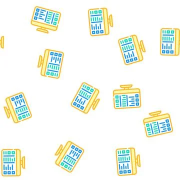 Crm crew resource management vector seamless pattern Illustrazione stock