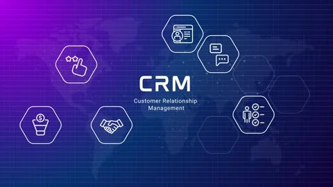 CRM customer relationship management application system software to manage Stock Footage 309365260
